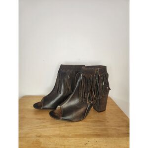 Fringe Leather Bootie
